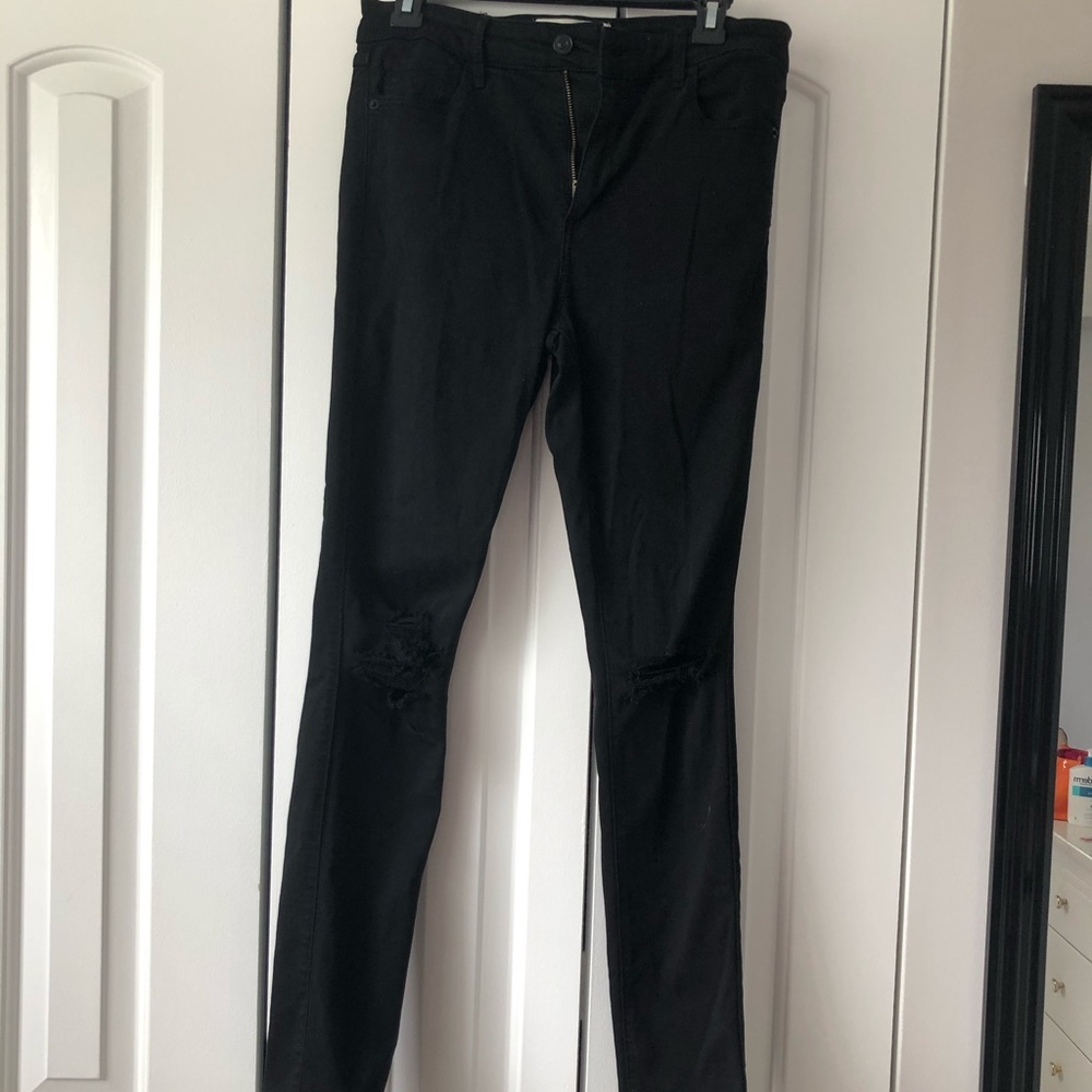 ABERCROMBIE & FITCH BLACK SKINNY JEANS SIZE 6